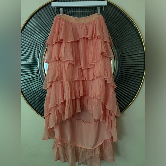 By Anthropologie Tiered Ruffled High-Low Skirt - Picture 5 of 8